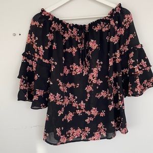 Floral off the shoulder top